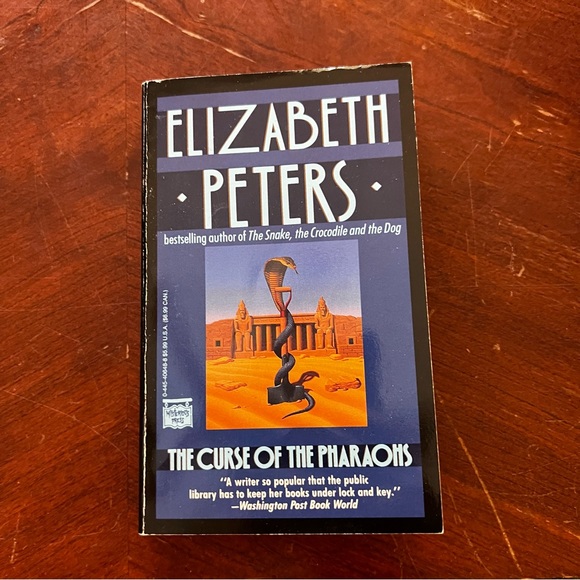 3 for $15: Set of four Elizabeth Peters paperback books with case - Picture 6 of 6